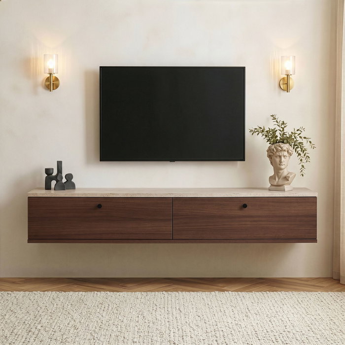 Nordure Ligne 160 - Travertino, Milano Walnut